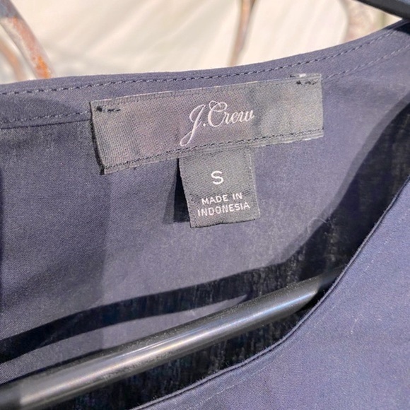 J.Crew navy top with ruffle trim - Picture 8 of 9